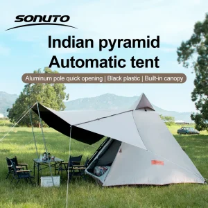 5–8 Person Waterproof Pyramid Pop-Up Camping Tent