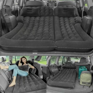 Inflatable Car Backseat Air Mattress with Pump & Pillow