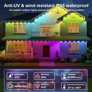 Permanent Outdoor Smart LED String Lights